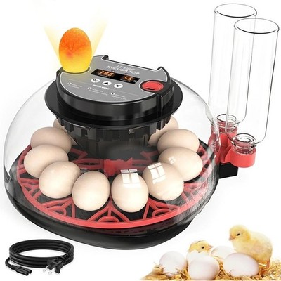 12 Eggs Incubator Automatic Turning Quail Chick Chicken Hatcher For Hatching Egg