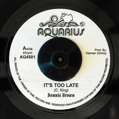 Dennis Brown - It's Too Late  /  Version [New Vinyl 7'']