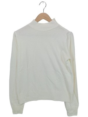 KOTON Feinstrickpullover Damen Pullover Gr. DE 38 weiß Casual-Look
