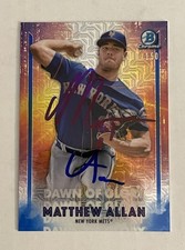 Matthew Allan Signed 2021 Bowman Chrome Dawn Of Glory BLUE MOJO /150 IP AUTO