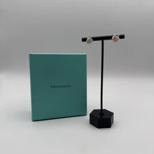 Tiffany & Co Sterling Silver Twist Somerset 10mm Love Knot Stud Earrings