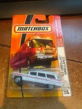 2008 Matchbox Emergency Response '63 Cadillac Ambulance #56 White