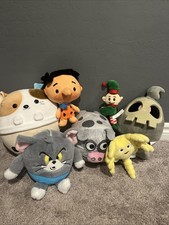 Lot Of 7 Stuffed Plushies Of Various Characters  brands And Sizes