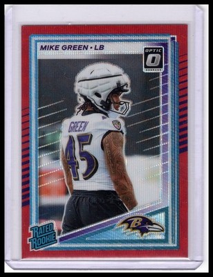 2025 Donruss #397 Mike Green Optic Rated Rookies Preview Red Power