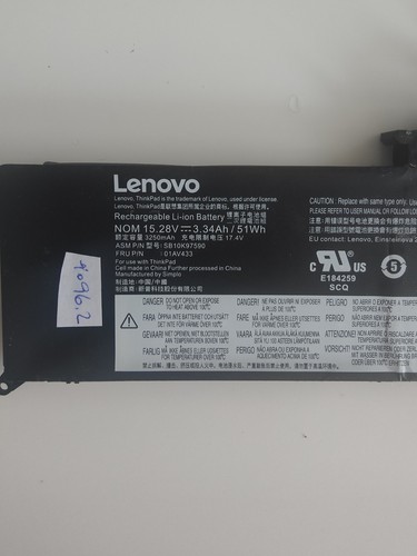 01AV433 Original Lenovo X 380 Akku 51Wh Wie NEU %92