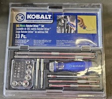 Kobalt Tools 33pc 14 Drive Saemetric Ratchet Driver Set 68702