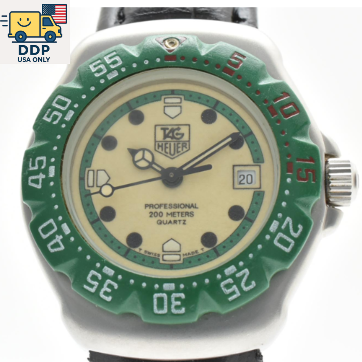TAG Heuer 372.508 フォーミュラ１ クォーツ ウォッチ Tag Heuer 372.508 Formula 1 Vintage Quartz Women's Watch Green