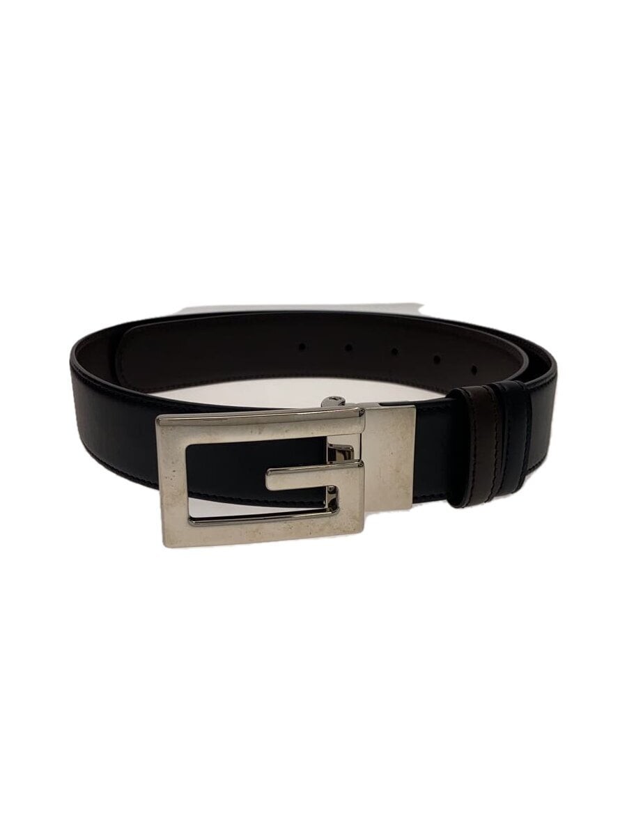 GUCCI Mens Black Leather Belt in Solid Color Style 626974