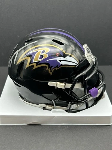 Ray Lewis Signed Baltimore Ravens Riddell Mini Helmet & Visor Five Star COA