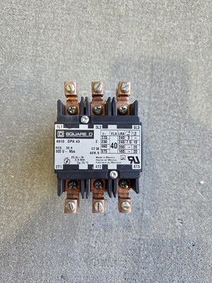 Square D 8910DPA43 Definite Purpose Contactor, 40a FLA