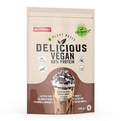 Nutrend Delicious Vegan, Chocolate Hazelnut - 450g (48,87 EUR/kg)