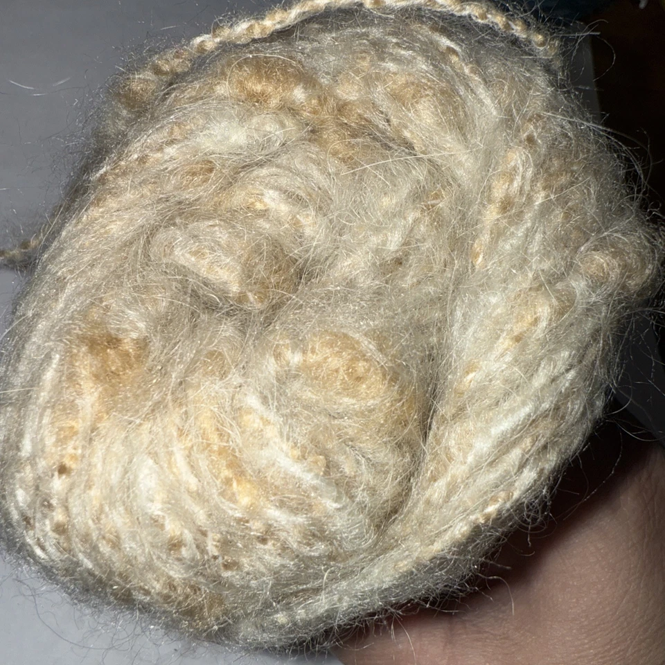 Vintage Unger Yarn - DISCO - #802 Natural - 1.5oz, approx 70yd, acrylic wool bld - Image 2 of 4