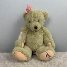 Dakin Cherished Teddies Teddy Bear Plush Stuffed Animal Tan Pink Bow 1994