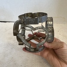 Vintage Cookie Cutter Cube 6 Different. Turkey, Heart, Apple, Star, Chick, And 