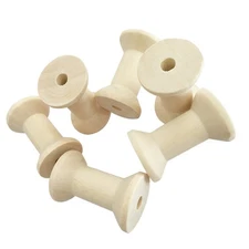 20 Pcs 5 cm Wooden Empty Thread Spool Coils Roller for Wire Ribbon Needlework