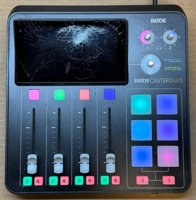 (Damaged Screen + Ports) RodeCaster Duo Integrated Audio Production Studio Rode
