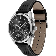 Boss Orologio Analogico al Quarzo da Uoo con Cinturino in Pelle Nero