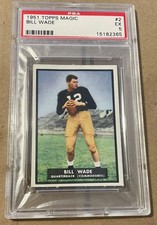 1951 TOPPS MAGIC #2 BILL WADE Rookie PSA 5 EX