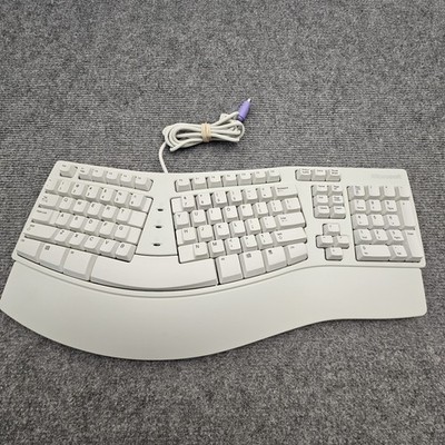 Microsoft Wired Natural Elite Keyboard PS/2 Ergonomic X06-19331 KU-0045 Retro
