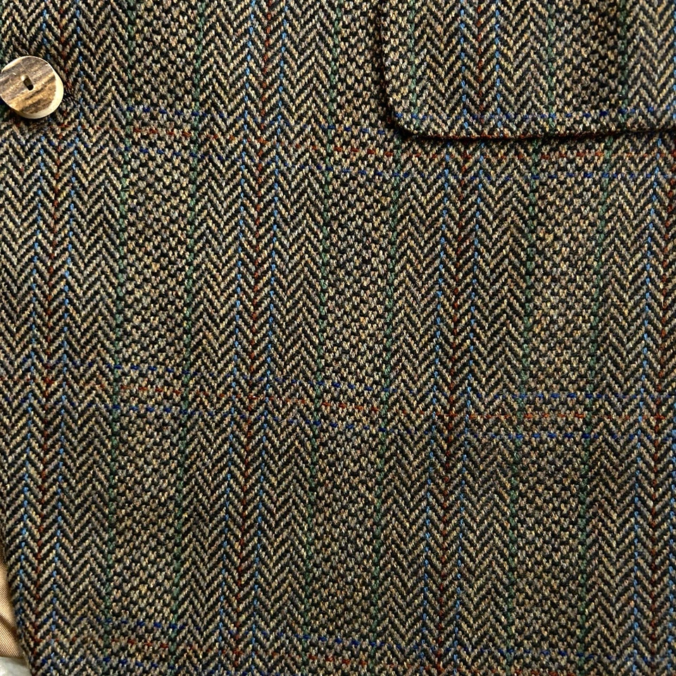 Abrigo deportivo vintage a medida 100 % cachemir pistola 44R espiga tweed cuerno Foto 4 de 4