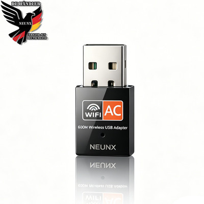 WLAN Stick 600Mbps USB WiFi AC Dongle Wireless Adapter Dual Band 2.4GHz 5GHz g/n