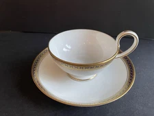 Spode Copeland's China Cobalt Blue Gold Pattern Border Tea  Cup And Saucer
