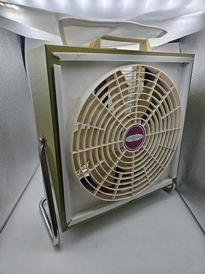 #ad Rare Avocado Green Vintage 1970s Duracres 12quot; Box Fan W Tilting Stand WORKS $199.95