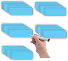 Dry Erase Magnetic Labels (1X3,Pack of 60),Write on Magnets Sticker,Waterproof/R