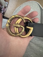 GUCCI BRONZE GOLD SNAKE BUCKLE GG