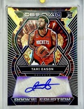 2022 Panini Obsidian Purple Etch Rookie Eruption Auto #REEHR Tari Eason RC /75