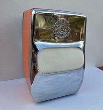 Retro A&W Root Beer Napkin Dispenser Orange and Chrome.