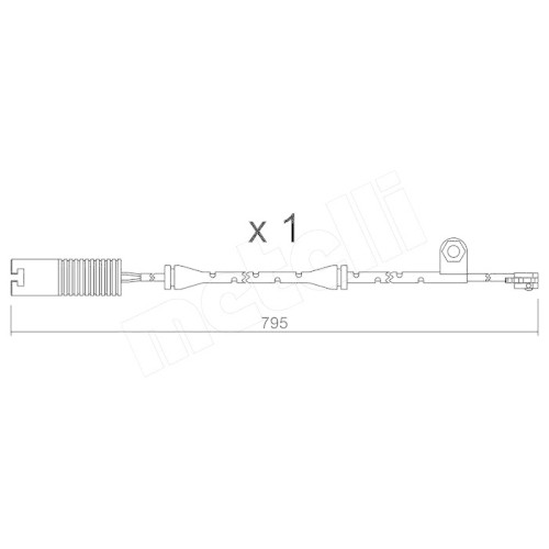 Contact d'avertissement usure des plaquettes de frein Metelli SU.152 pour automobile BMW