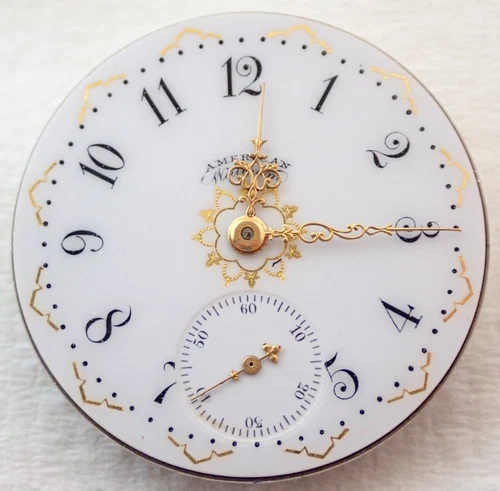 ANTIQUE 16s WALTHAM GRADE 620 15 JEWEL HUNTER FANCY DIAL POCKET WATCH MOVEMENT