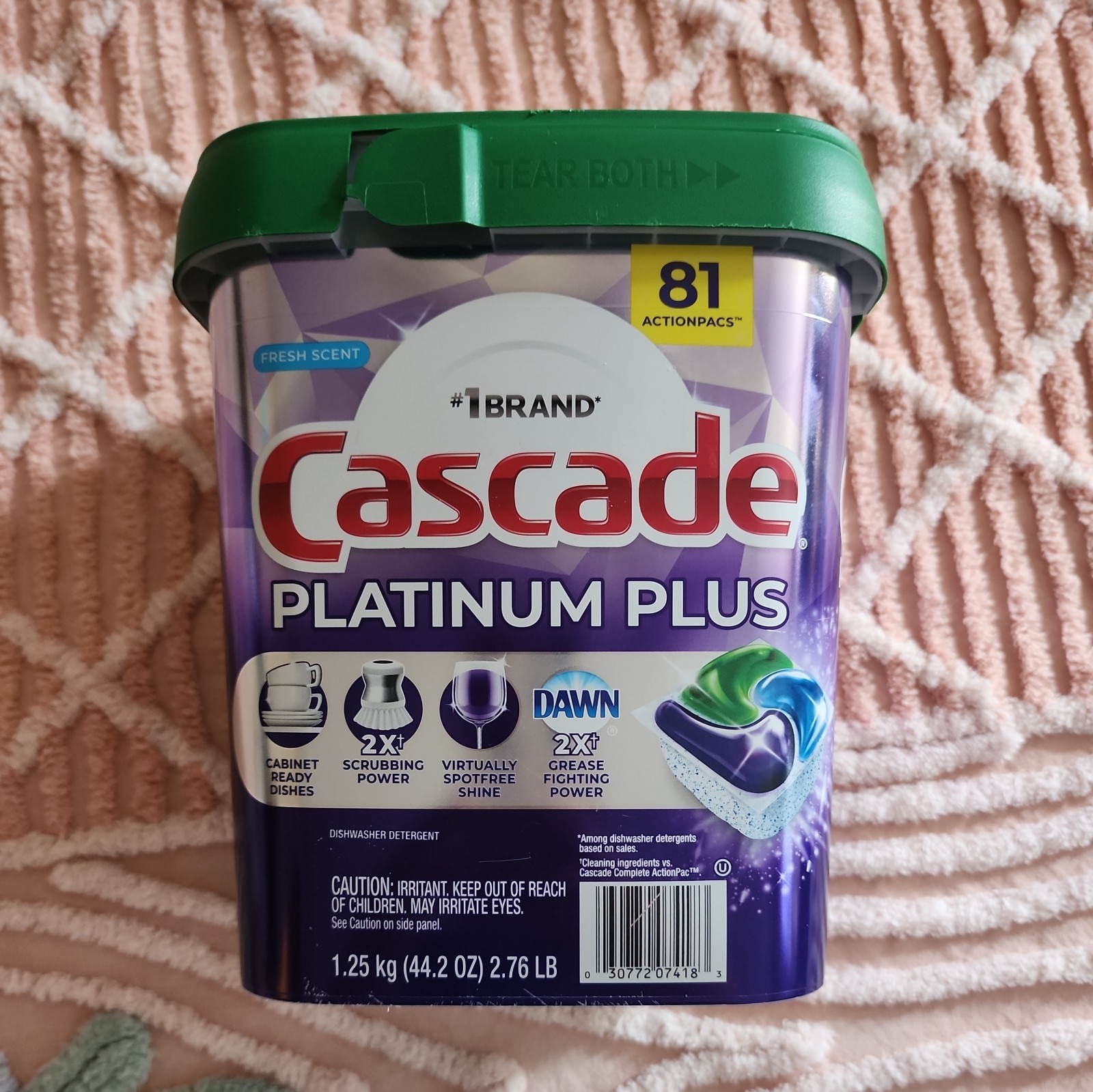 Cascade Platinum Plus Dishwasher Detergent Pods Fresh Scent 81 Actionpacks