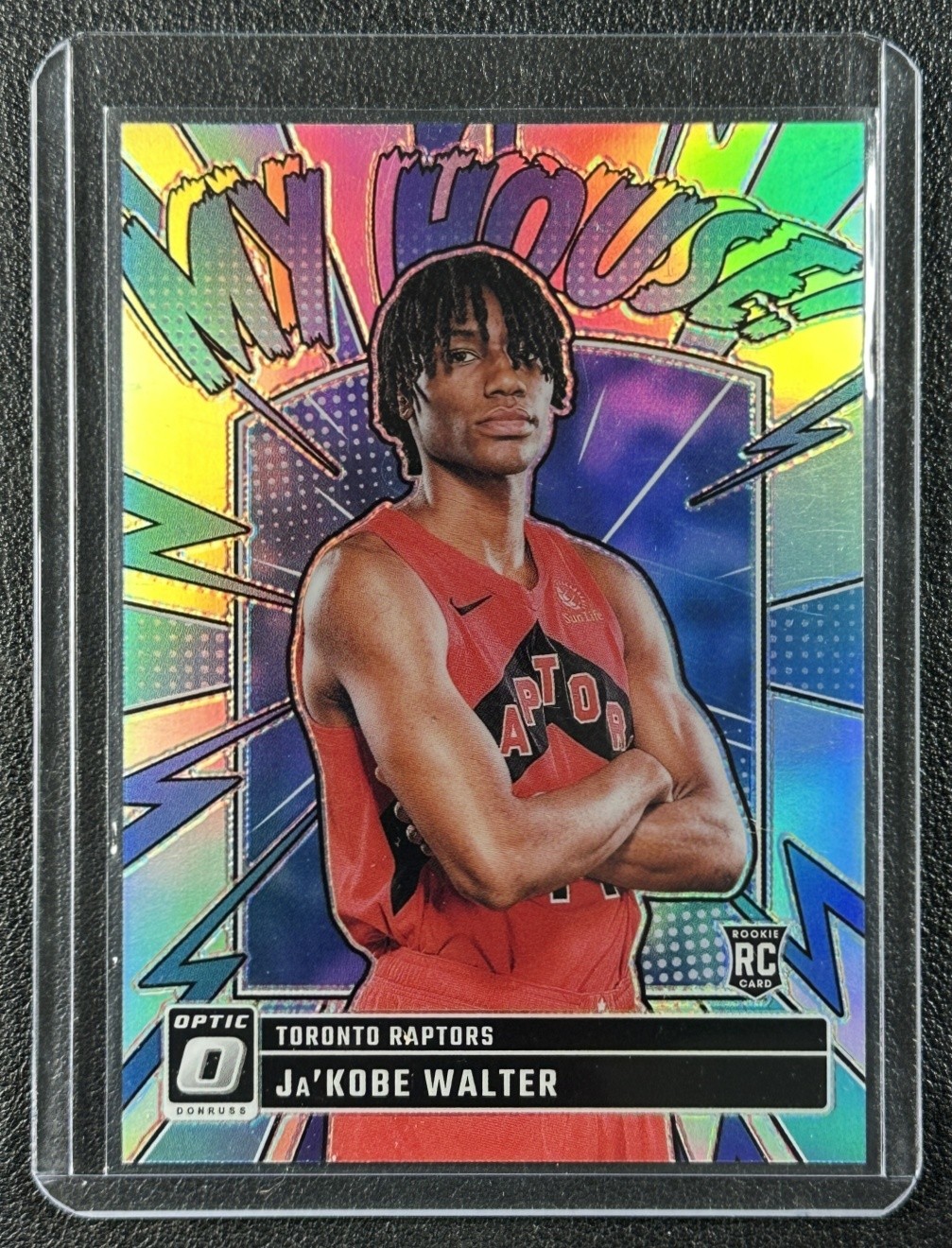 JA'KOBE WALTER 2024-25 PANINI DONRUSS OPTIC #10 MY HOUSE HOLO RC RAPTORS