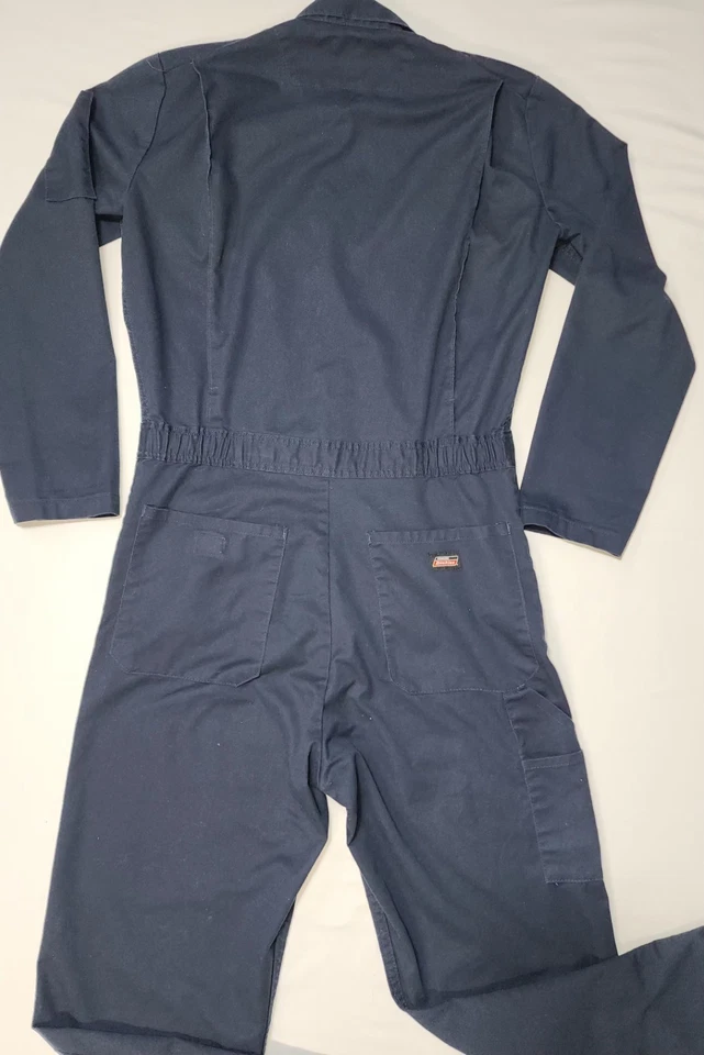 Genuine Dickies Men 2020 Temp Control Long Sleeve Coverall Navy Blue M/RG W435G9 - Image 4 of 4
