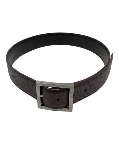 GUCCI                    GUCCI Guccissima Leather Belt Dark Brown 146429