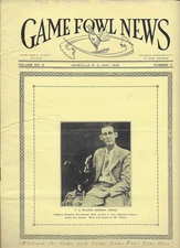 VINTAGE COLLECTIBLE Gamefowl News Magazine Devoted to Game Fowl may  1930