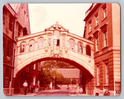 Oxford England Bridge of Sighs 1970s Snapshot Photograph Architecture College