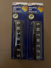 Lot Of 2 CVS Brand Plastic Snap Close Weekly Pill Planners Large - Free Shipping