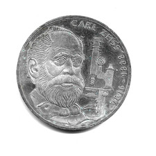 1988-F  GERMANY 100TH ANNIVERSARY~DEATH OF CARL ZEISS SILVER 10 MARK COIN