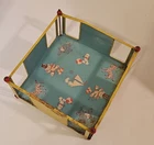 Vintage J. Chein Tin Toy Metal Play Pen 1950's Doll House Furniture 7" x 7"