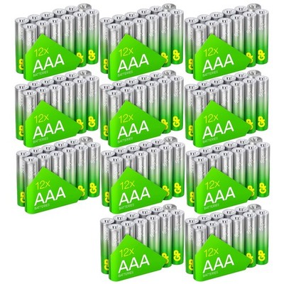 120 Stück GP Super Alkaline Batterien AAA Micro LR03 LR3 1,5V Batterie MN2400