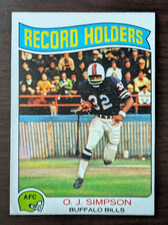 1975 Topps #355 O.J. Simpson Record Holder Buffalo Bills