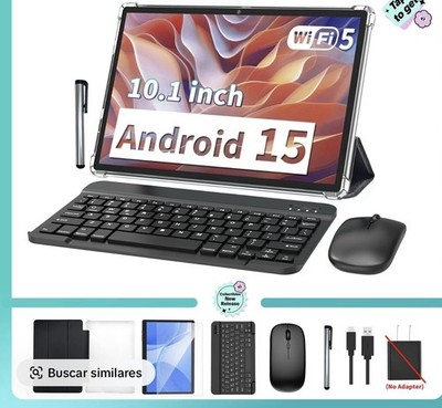 Tableta de 10.1 pulg de pantalla +teclado mouse funda lápiz óptico cámara dual