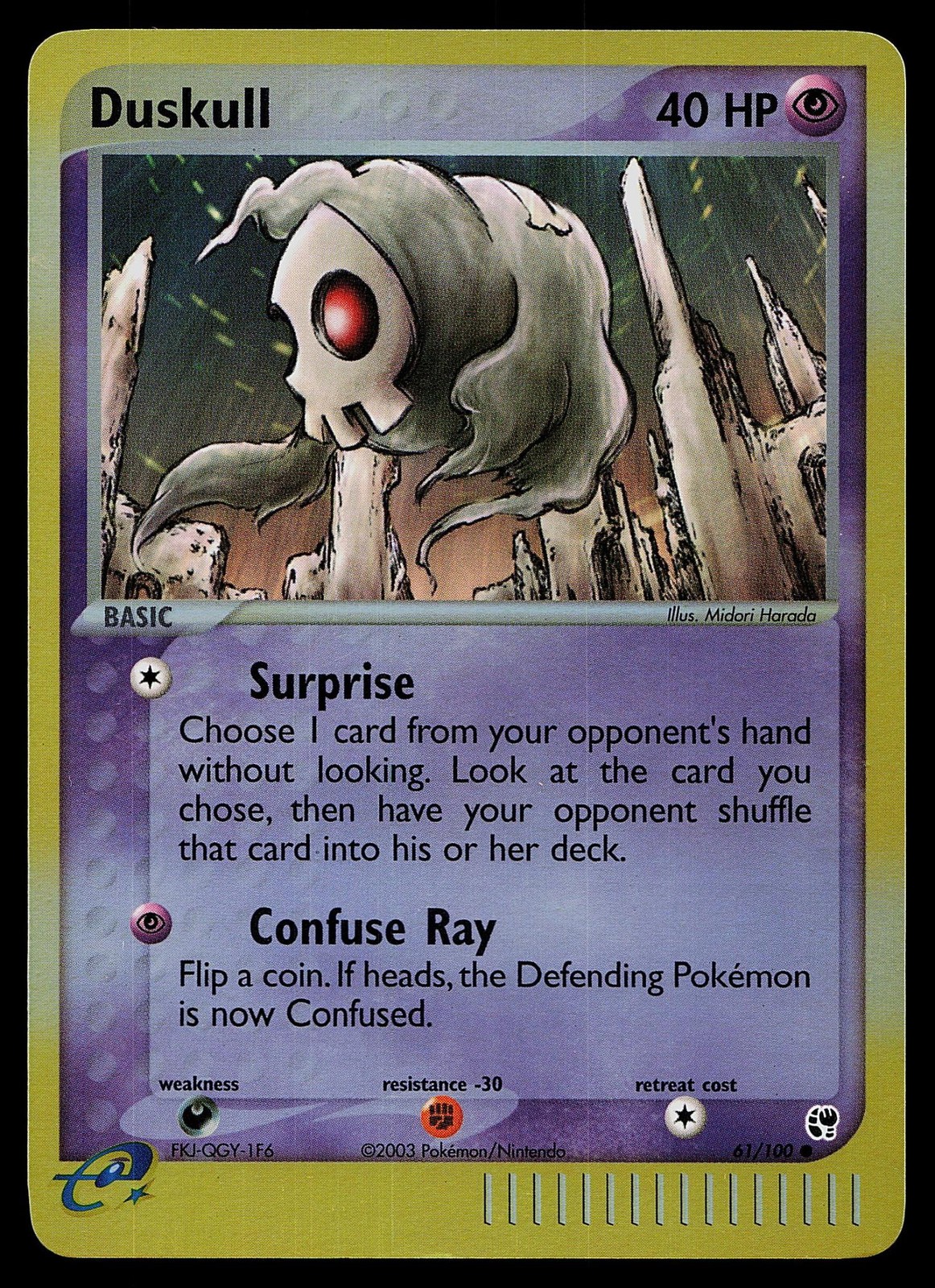 Pokemon Card - Duskull Sandstorm 61/100 Reverse Holo Common