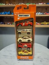 Coca Cola Matchbox 1998 5 Pack Gift Set Mattel Wheels #35999 vintage (E)