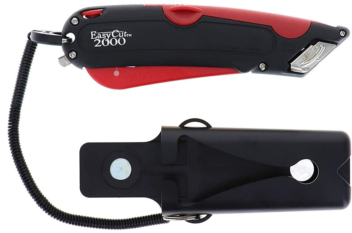Easy Cut 2000 RED Safety Max 71% OFF Box Holster with Low price Cutter Lanyard Knife