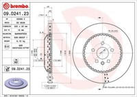 2X Brembo 09.D241.23 Bremsscheibe FüR Land Rover