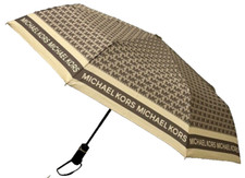 Michael Kors Automatic Open Close Umbrella Beige